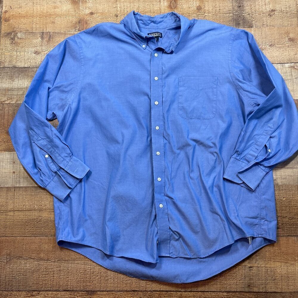 Lands End Blue Oxford Shirt size 19 - 35 Reg